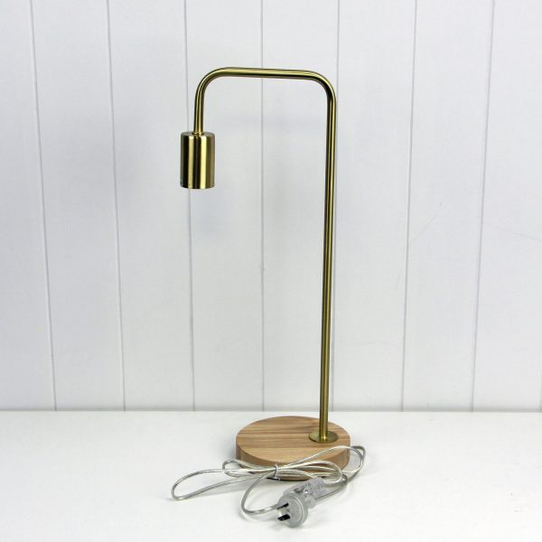 Modern Timber Metal Scandi Table Lamp (Available in 4 Colors)