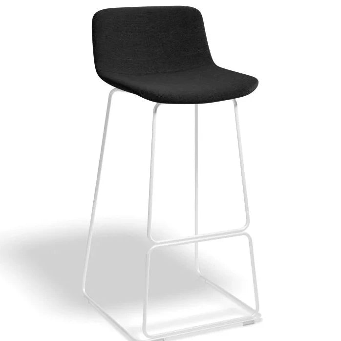 Modern White Metal Fabric High Stool (Available in 2 Sizes)