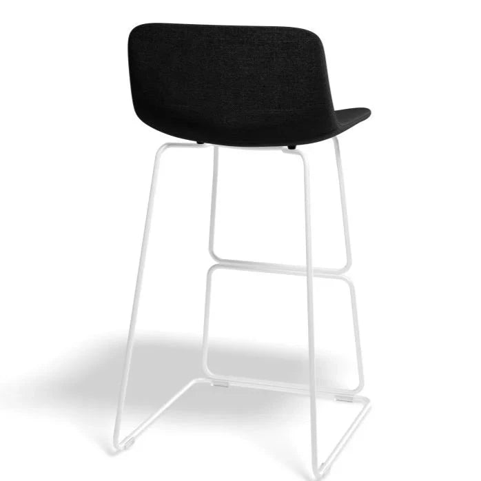 Modern White Metal Fabric High Stool (Available in 2 Sizes)