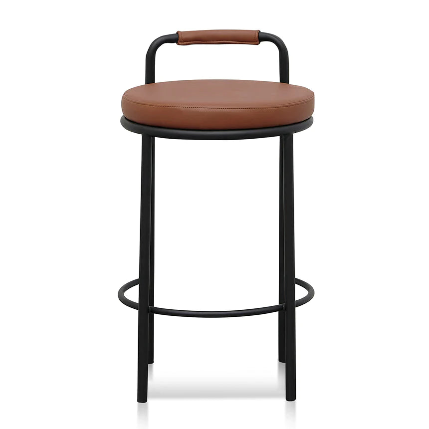 Modern Wooden Bar Stool - Brown (Set of 2)