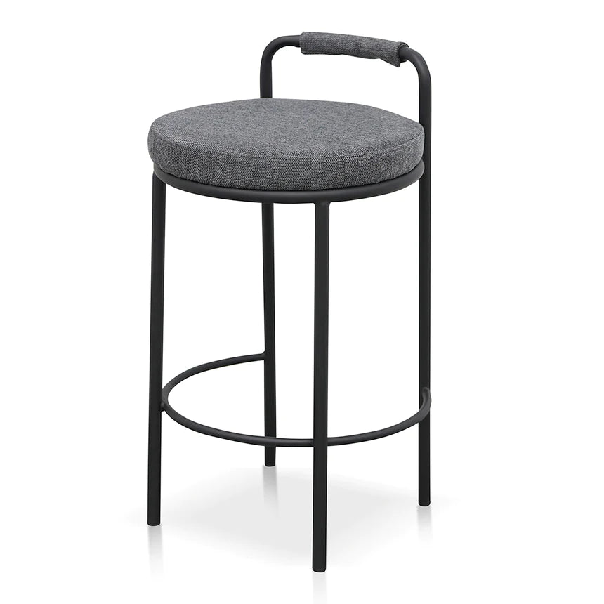 Modern Wooden Bar Stool - Charcoal Grey (Set of 2)