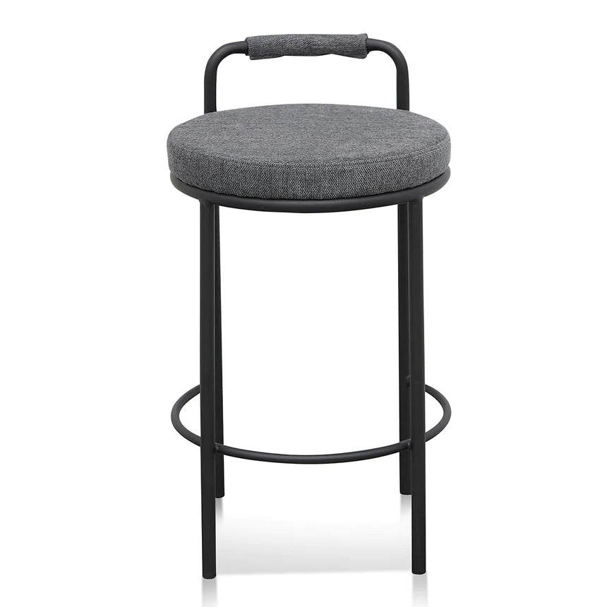 Modern Wooden Bar Stool - Charcoal Grey (Set of 2)