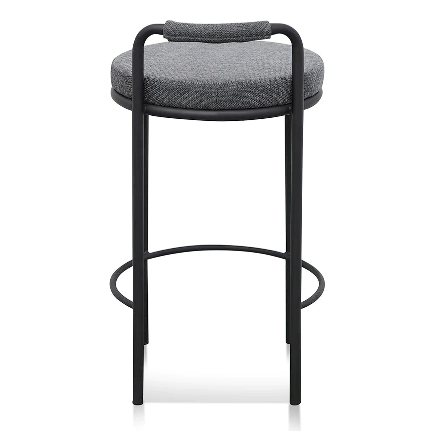 Modern Wooden Bar Stool - Charcoal Grey (Set of 2)