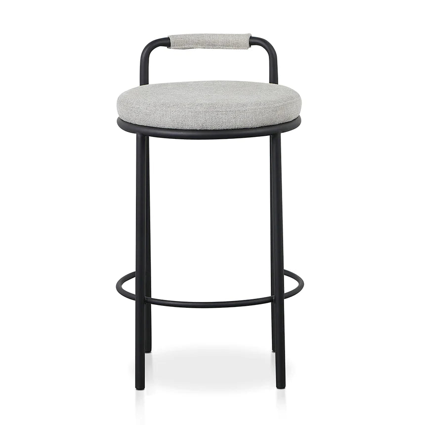 Modern Wooden Bar Stool - Light Grey (Set of 2)