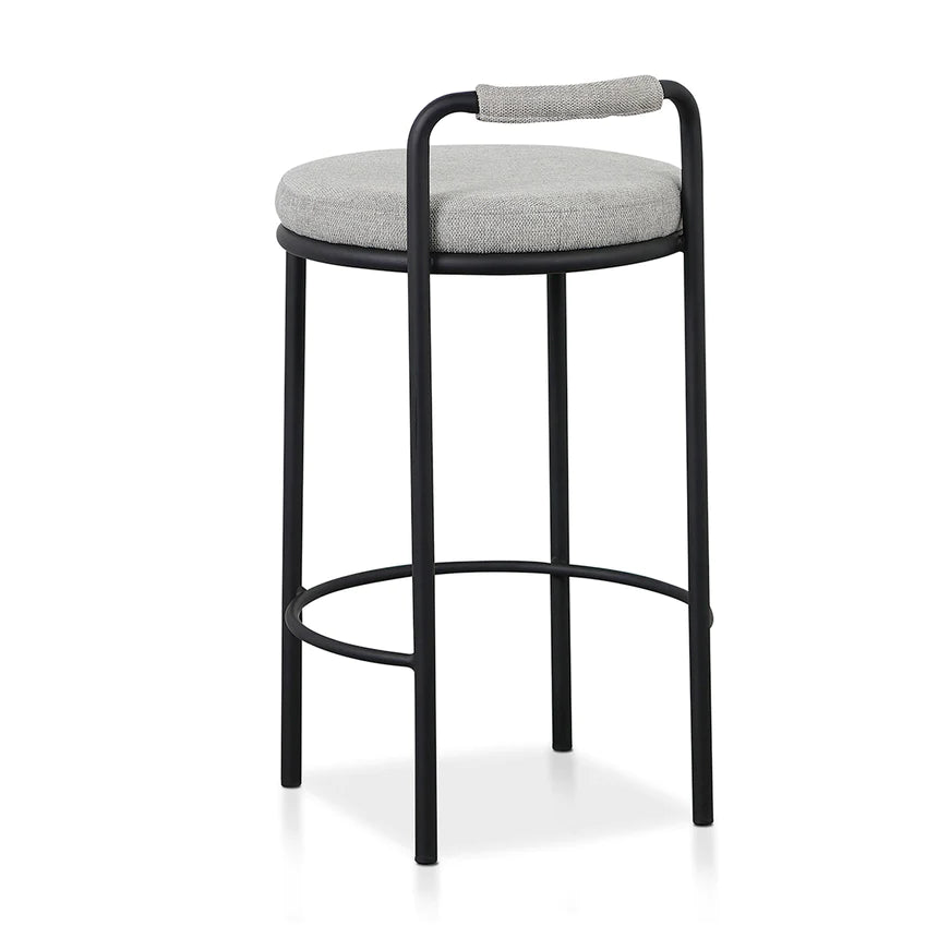 Modern Wooden Bar Stool - Light Grey (Set of 2)