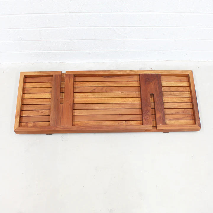 Modern Wooden Teak Bathtub Caddy 82cms