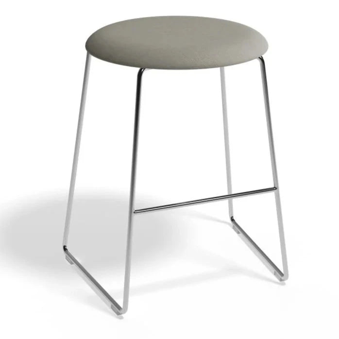 Monochrome Retro Essence Chrome Base Stool (Available in 3 Colors)