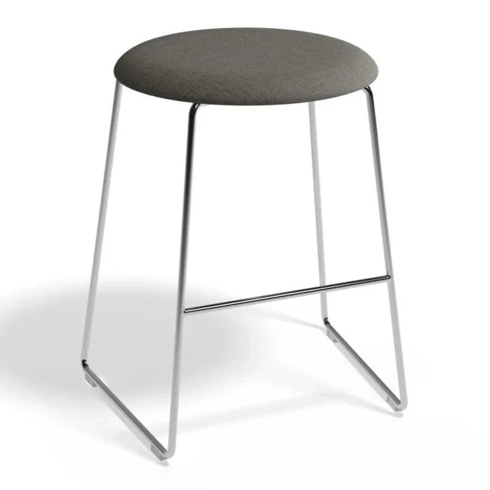 Monochrome Retro Essence Chrome Base Stool (Available in 3 Colors)