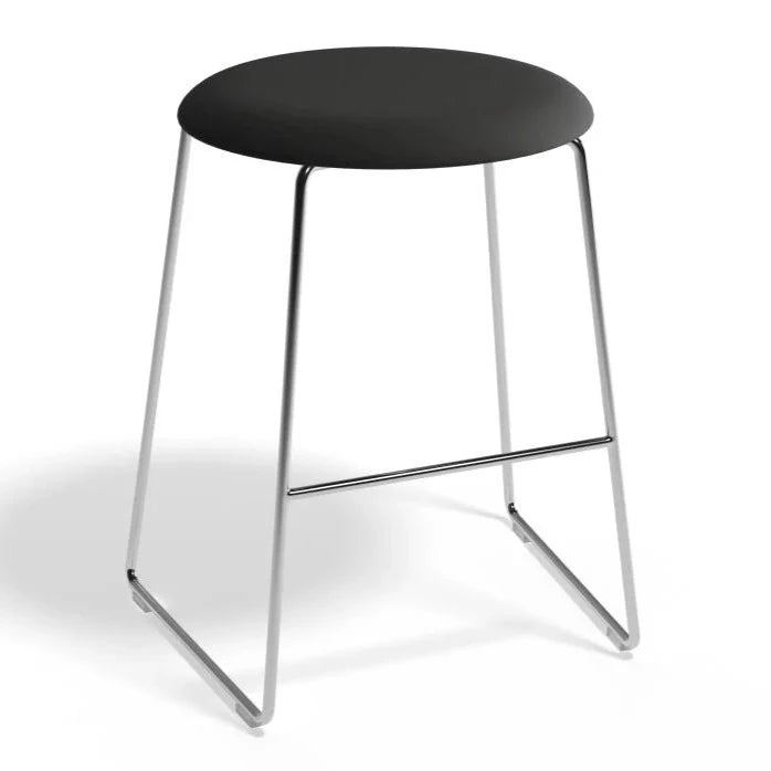 Monochrome Retro Essence Chrome Base Stool (Available in 3 Colors)