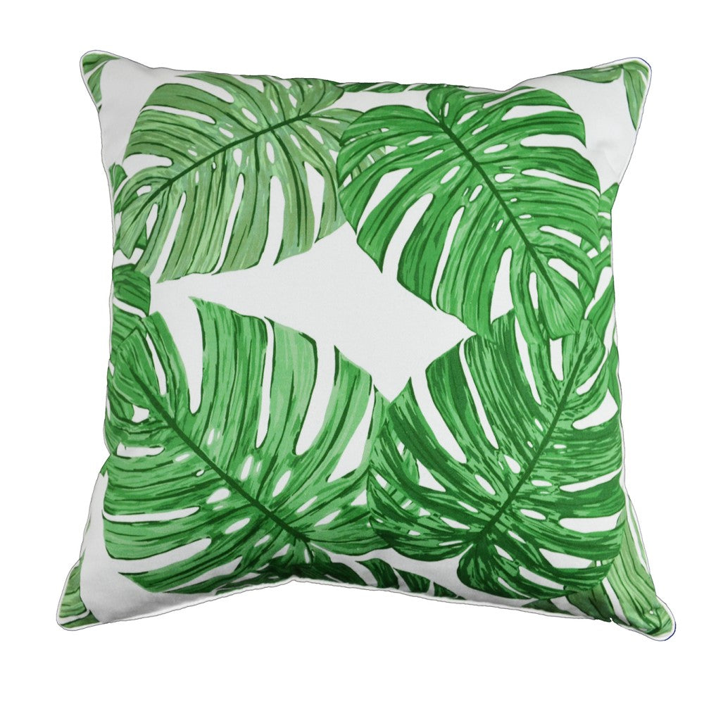 Monstera Leaf Cushion With Recycled Fill 45 X 45cms