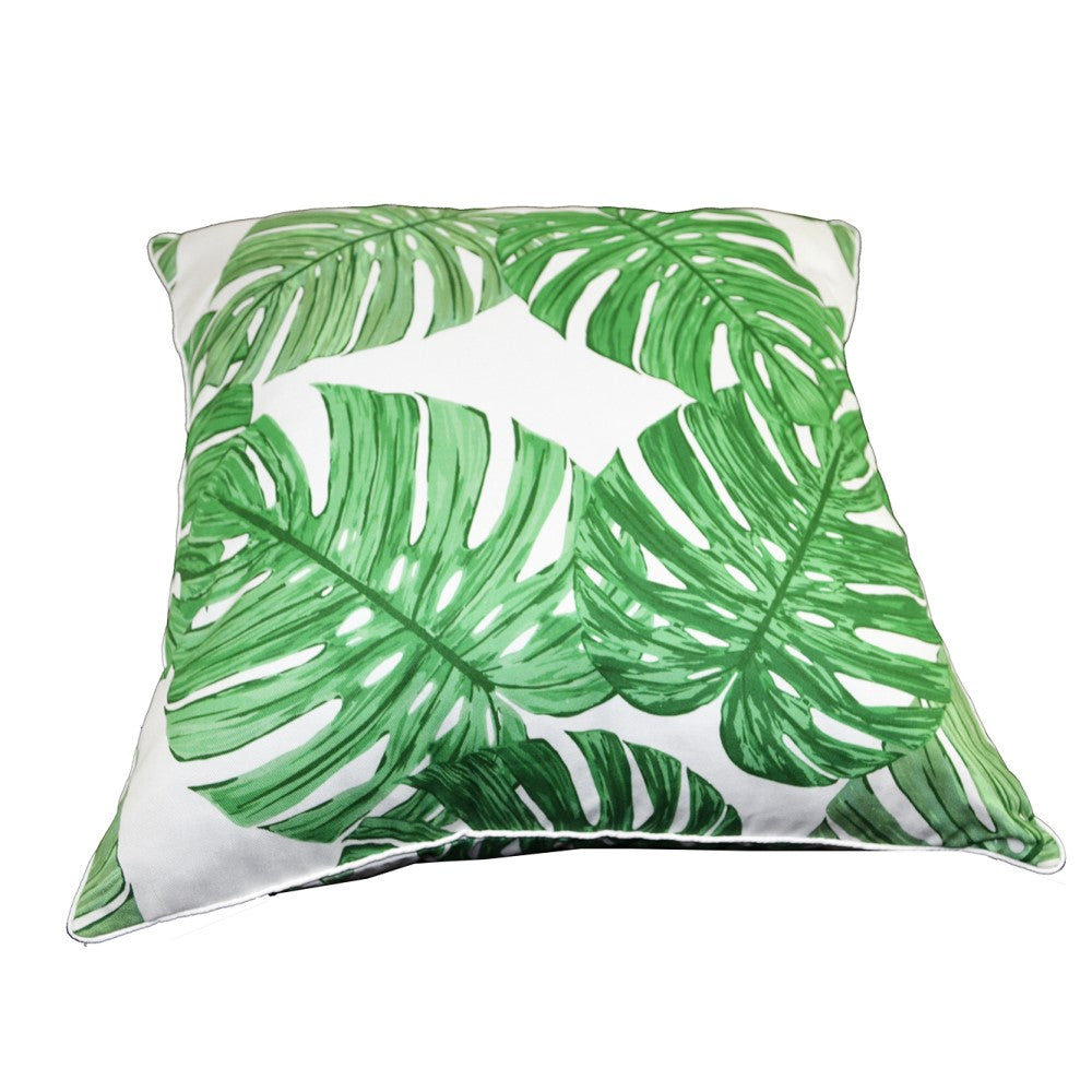 Monstera Leaf Cushion With Recycled Fill 45 X 45cms