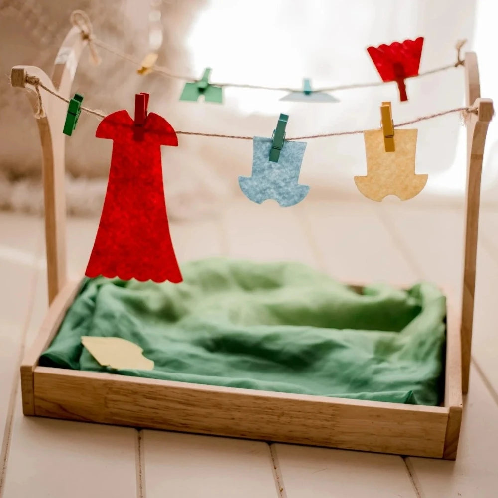 Montessori Clothes Hanging Play Set