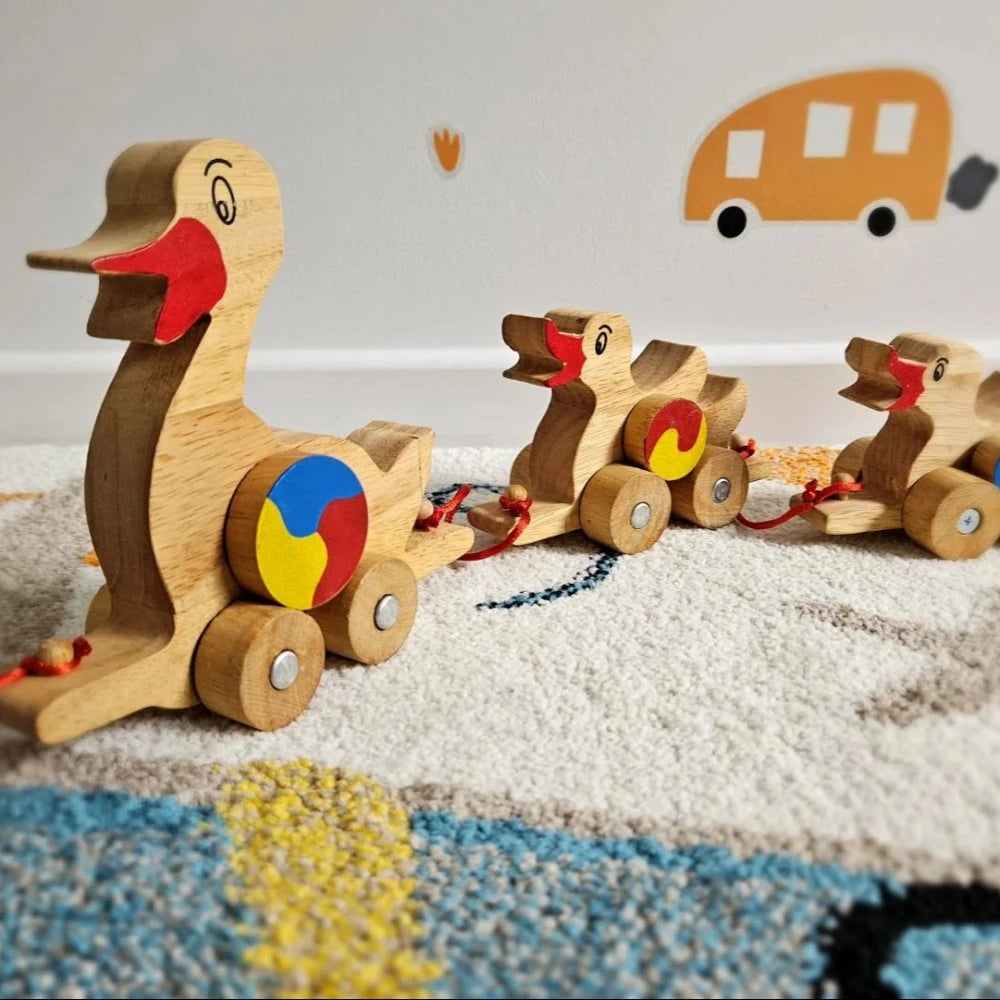 Montessori Wooden Row of Ducks