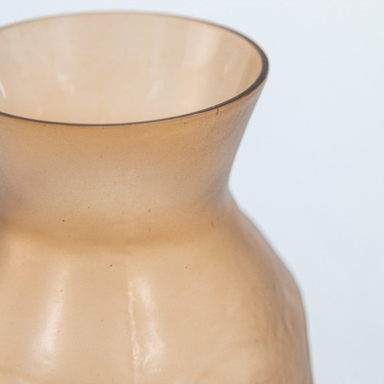 Mouth-Blown Glass Vase with Matt Elegance-Brown (Available in 4 Sizes)