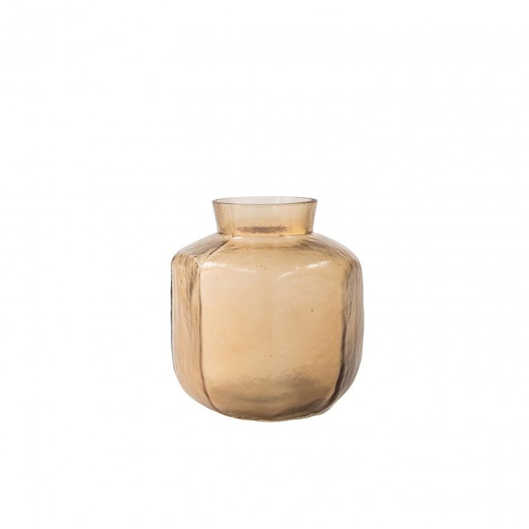 Mouth-Blown Glass Vase with Matt Elegance-Brown (Available in 4 Sizes)