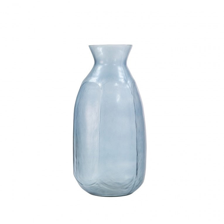 Mouth-Blown Glass Vase with Matt Elegance-Blue (Available in 4 Sizes)