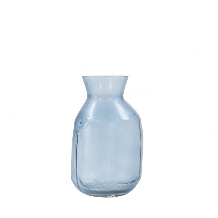 Mouth-Blown Glass Vase with Matt Elegance-Blue (Available in 4 Sizes)