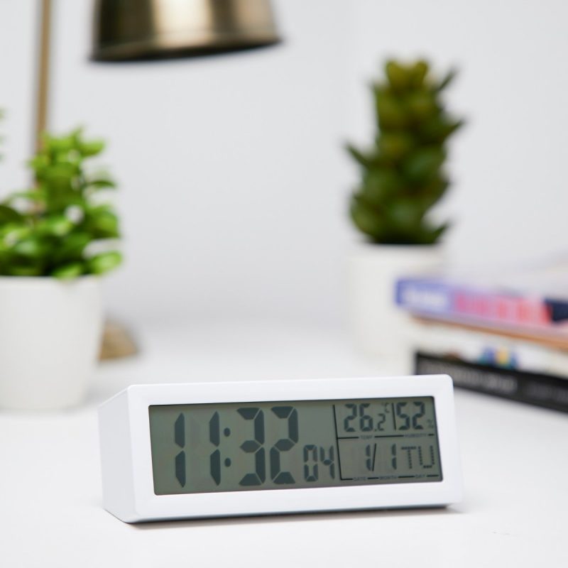 Multi-Functional LCD Table Clock - Available in 2 Colors