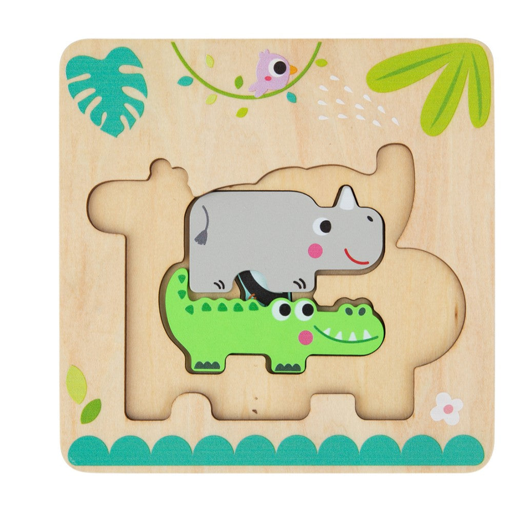 Multi Layered Toddlers Jungle Animals Puzzle