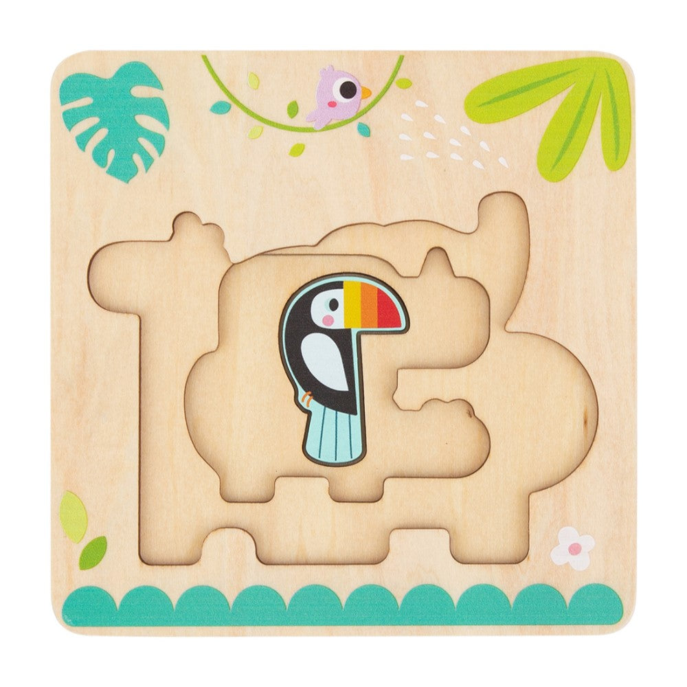 Multi Layered Toddlers Jungle Animals Puzzle