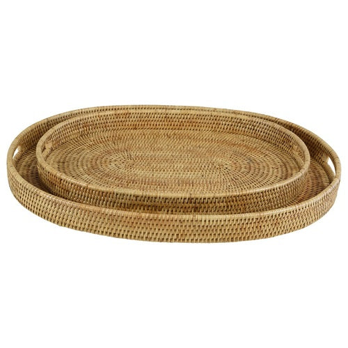 Multipurpose Rattan Serving Tray - Oval (Available in 2 Sizes)