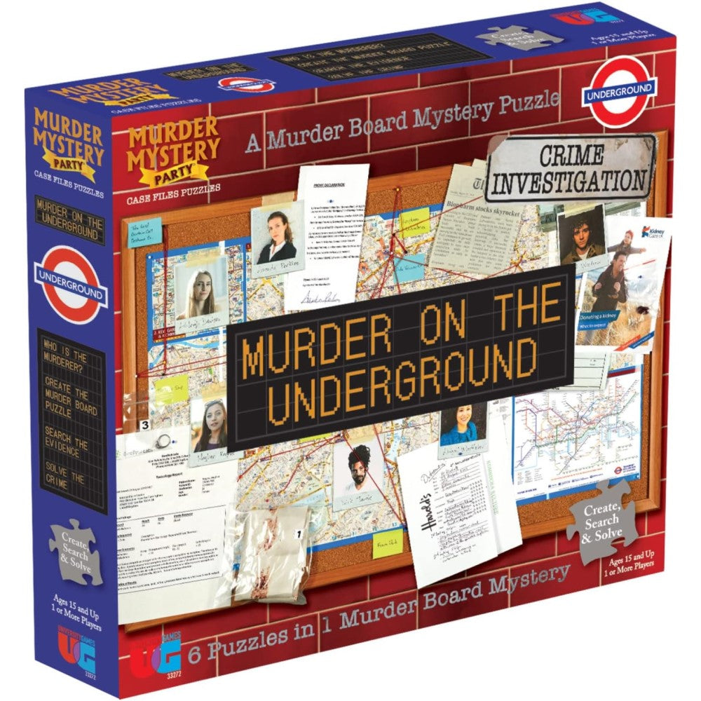 Murder Mystery Party - Case Files & Jigsaw Puzzles : Murder On The Underground