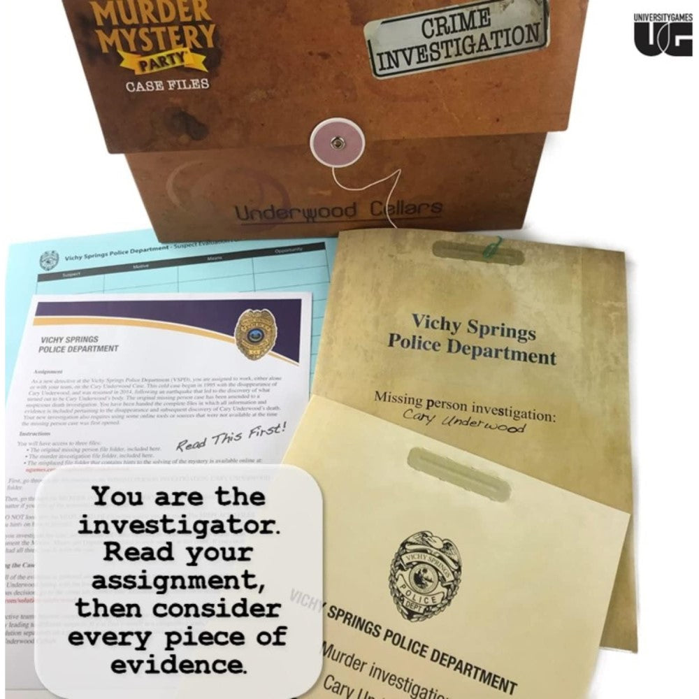 Murder Mystery Party - Case Files: Underwood Cellar