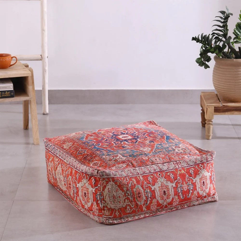 Mystical Marrakech Stunning Ottoman Cover - Orange