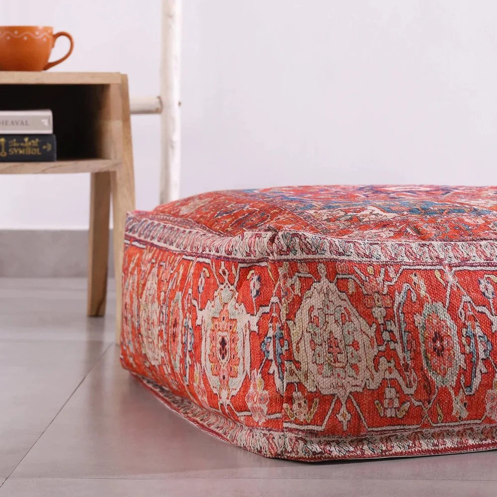 Mystical Marrakech Stunning Ottoman Cover - Orange