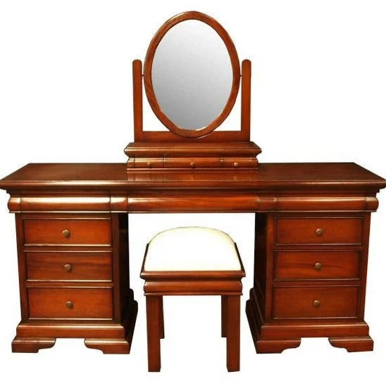 Mystique Hidden Drawer Dressing Table - Light Mahogany