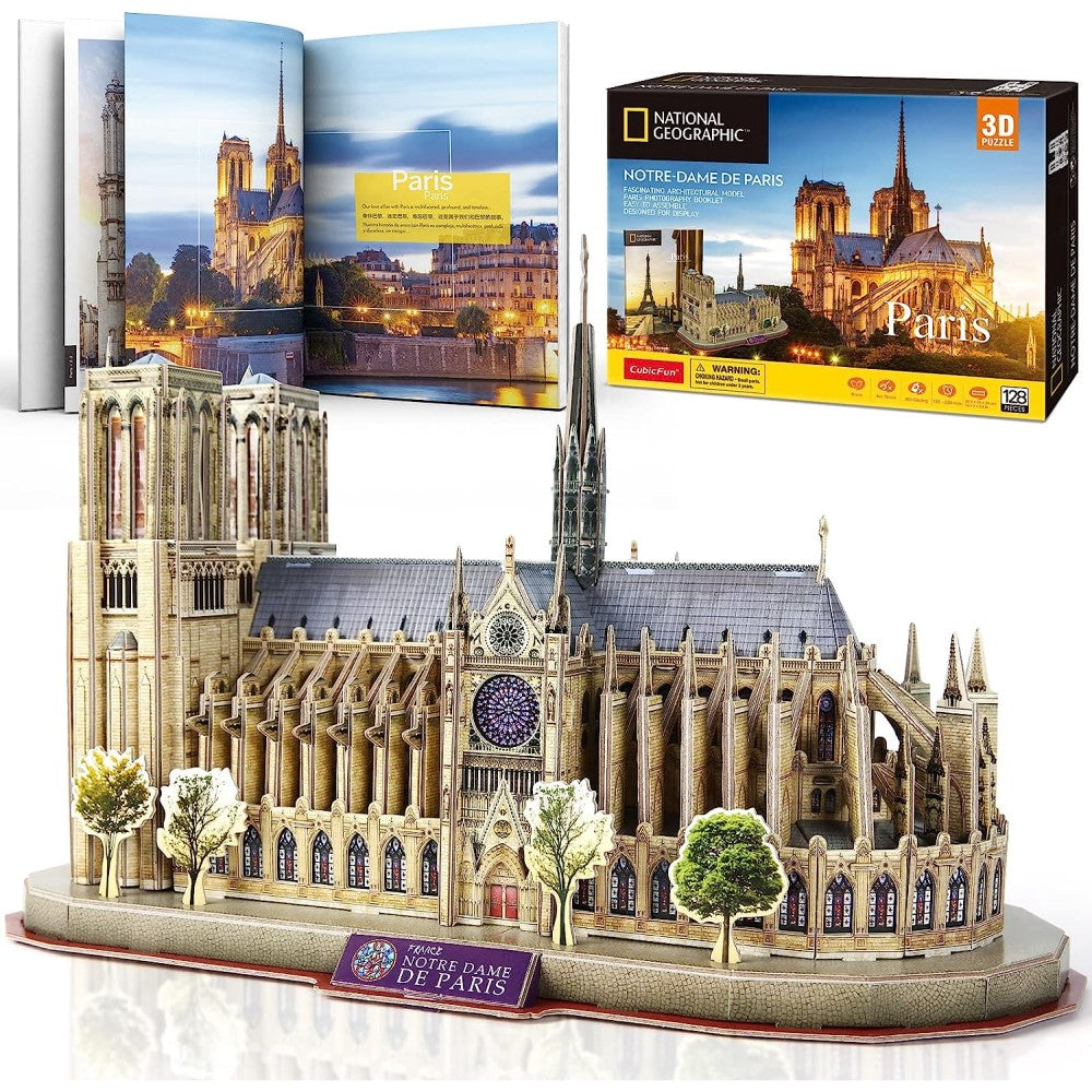 National Geographic 3D Puzzle 128 Pieces Paris Notre Dame