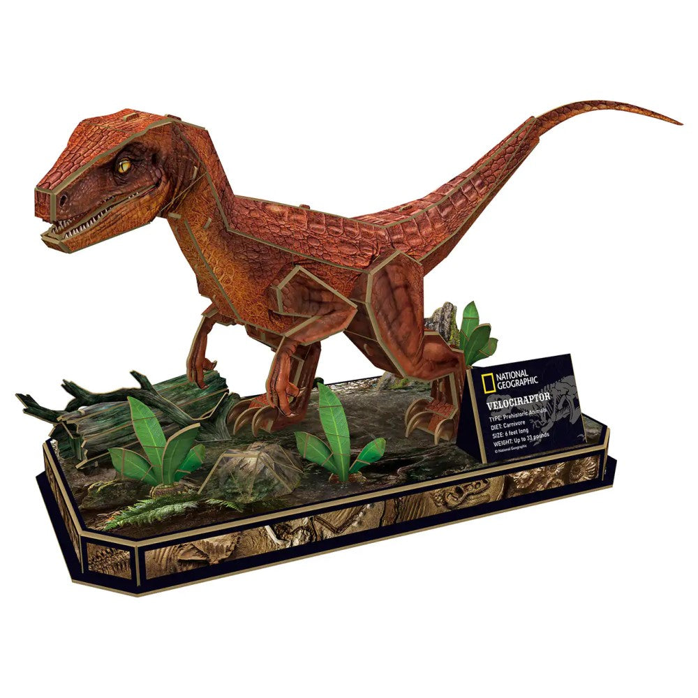 National Geographic 3D Puzzle 63 Pieces Velociraptor