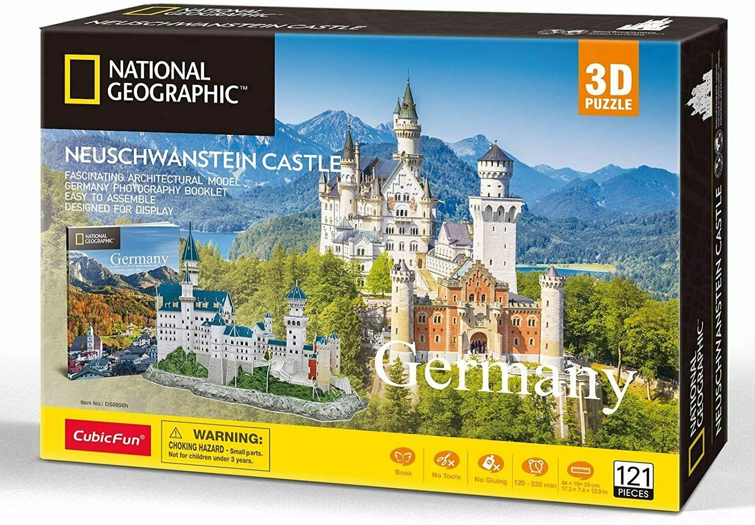 National Geographic 3D Puzzle 128 Pieces Germany Neuschwanstein Castle