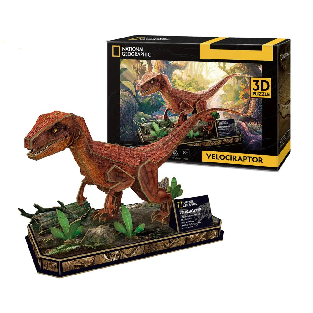 National Geographic 3D Puzzle 63 Pieces Velociraptor