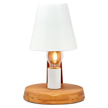 Natural Bamboo Base Table Lamp - White & Gold