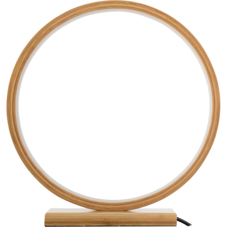 Natural Bamboo Ring LED Lamp 30cms