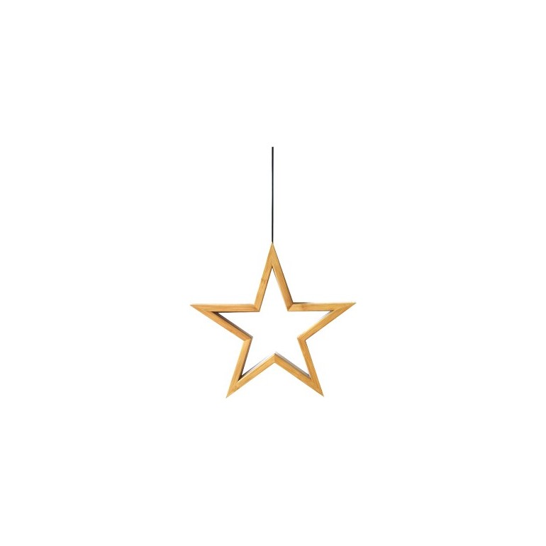 Natural Bamboo Star LED Ceiling Lamp - Small