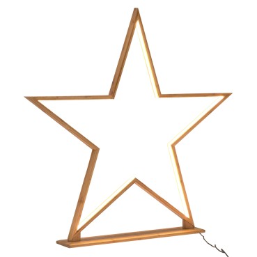 Natural Bamboo Star LED Lamp - Extra Large