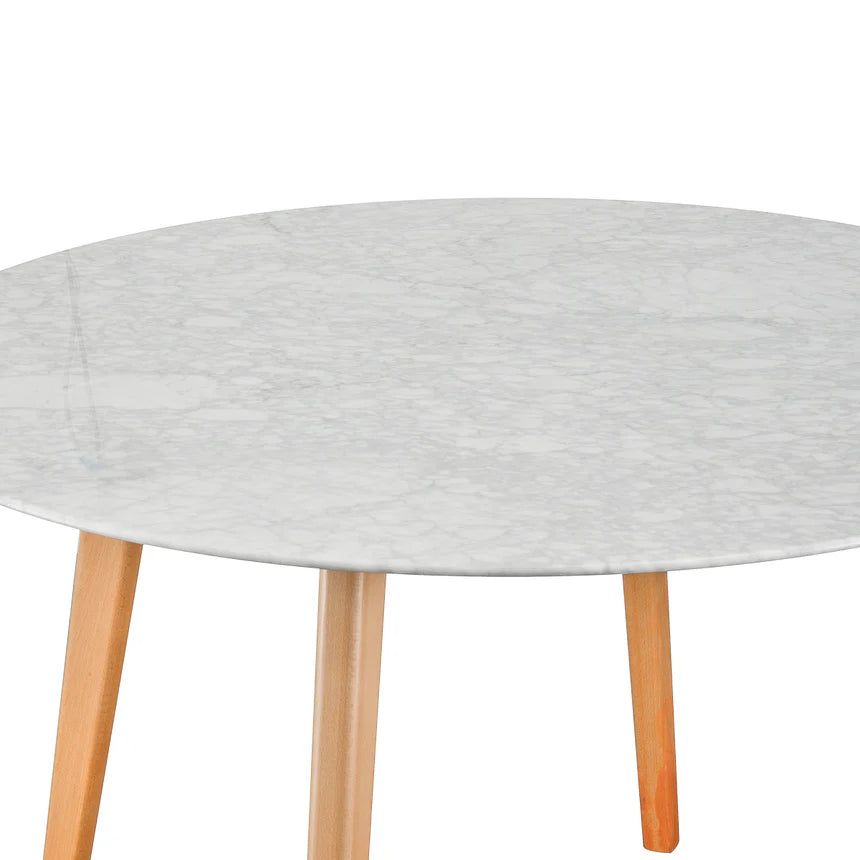 Natural Base Marble Dining Table 120cms