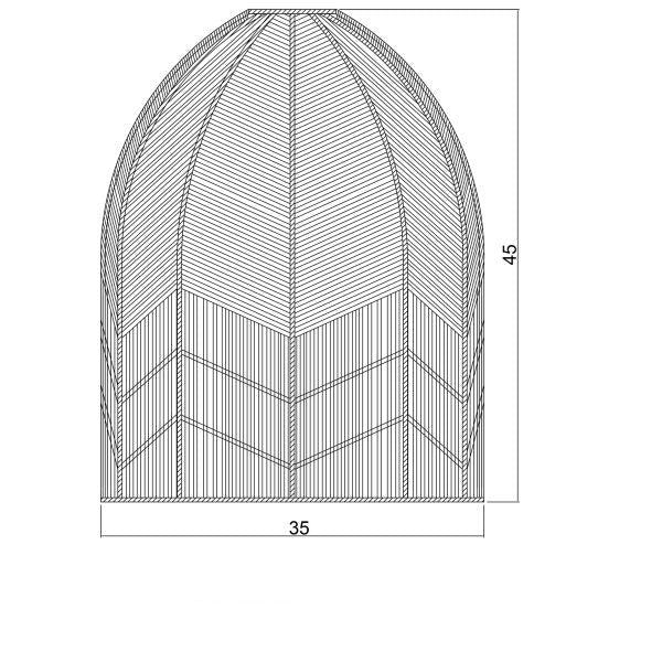 Natural Cane Shade Ceiling Light (Available in 3 Colors)