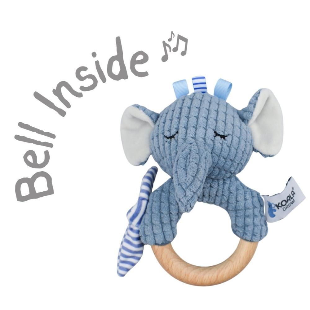 Natural Comfort Trunks Elephant Wooden Ring Rattle