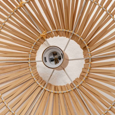 Natural Hand-Woven Bamboo Cage Pendant Lamp - Large