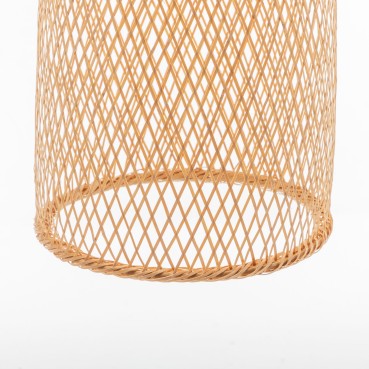 Natural Hand-Woven Bamboo Cone Pendant Lamp