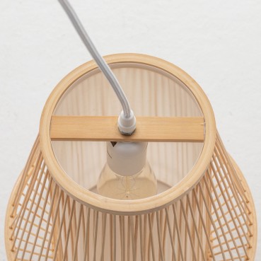 Natural Hand-Woven Bamboo Empire Pendant Lamp