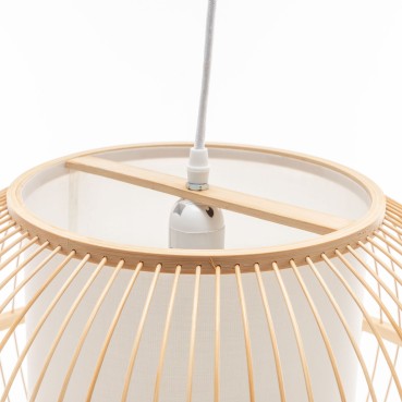 Natural Hand-Woven Bamboo Sphere Pendant Lamp