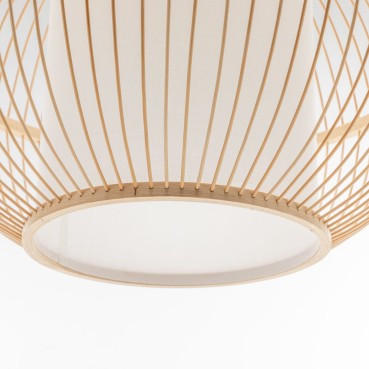 Natural Hand-Woven Bamboo Sphere Pendant Lamp