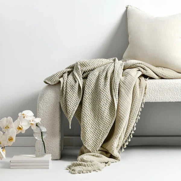 Natural Linen Oversize Square Cushion - 60x60cms