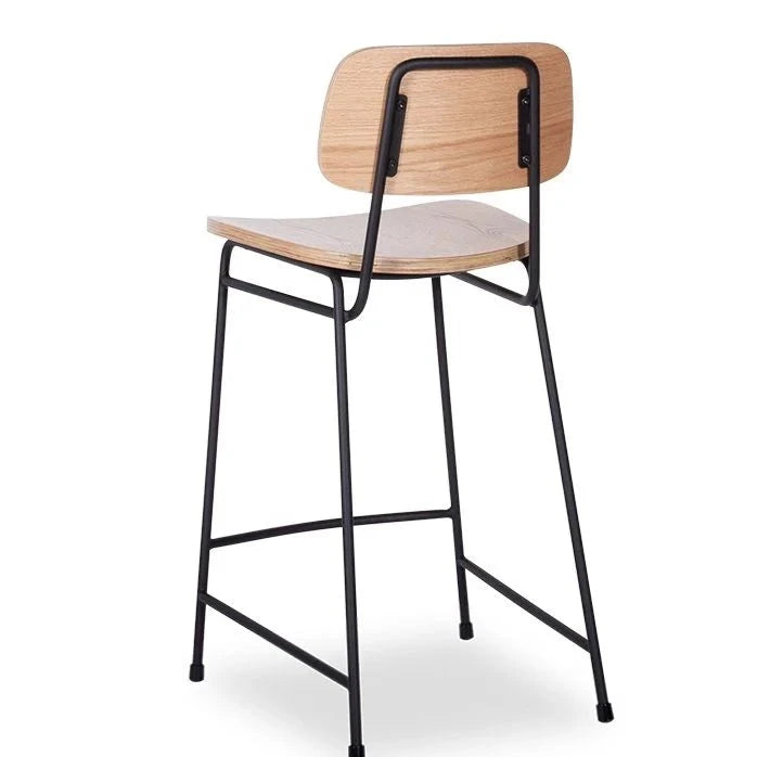 Natural Modern Black Frame Stool (Available in 2 Sizes)