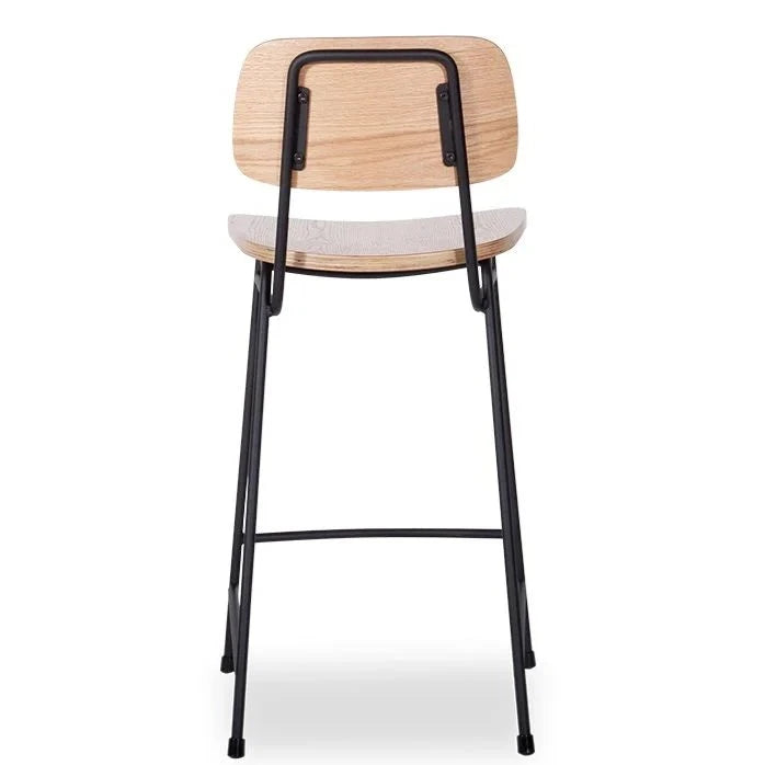 Natural Modern Black Frame Stool (Available in 2 Sizes)