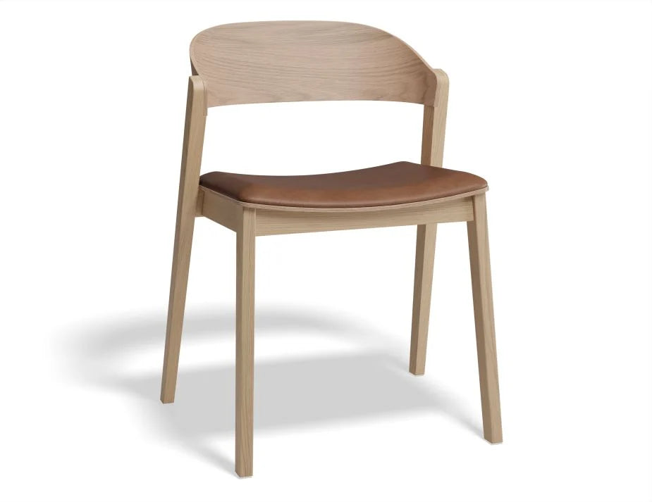 Natural Oak Vinyl Seat Pad Kitchen Stool - (Available in 3 Colors)